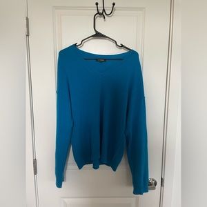 Vibrant Blue V-Neck Sweater